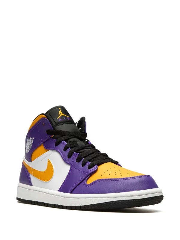 Jordan Air Jordan 1 Mid “Lakers” スニーカー - Farfetch