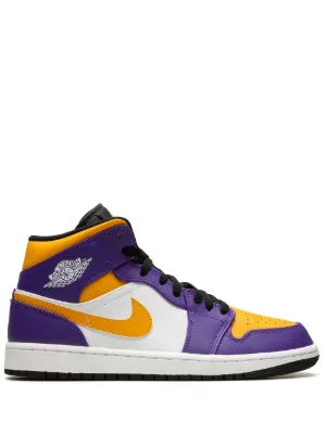 nike【希少】Nike AirJordan1 mid LAKERS (カスタム品)