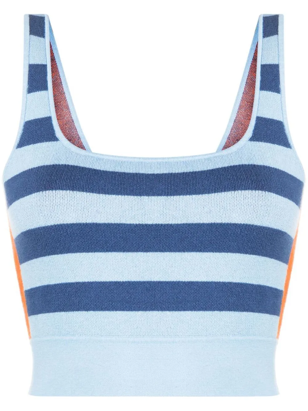 

The Upside Borderline stripe-print crop top - Blue