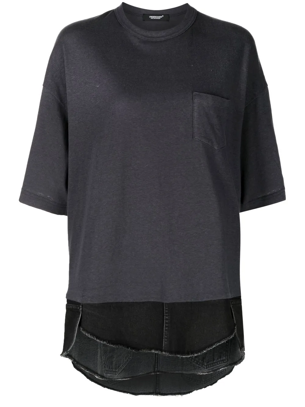 

Undercover panelled asymmetrical t-shirt - Black