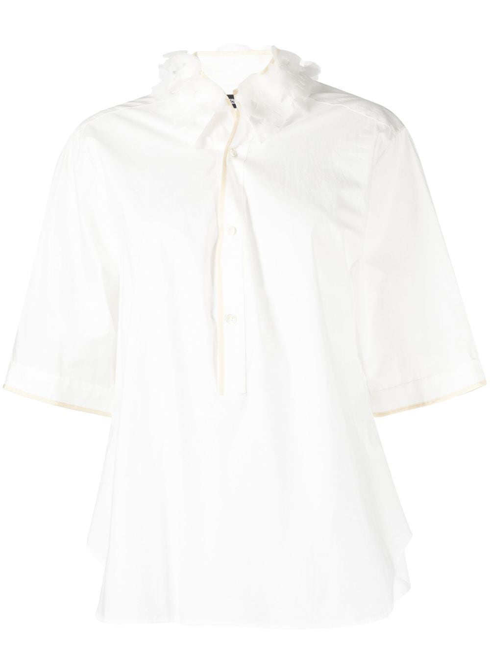 Undercover ruffle-collar Cotton Shirt - Farfetch