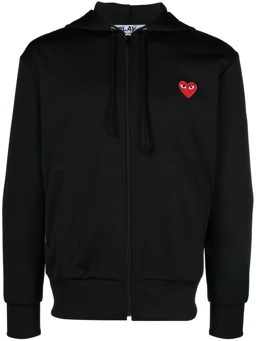 

Comme Des Garçons Play small heart logo zip-front hoodie - Black