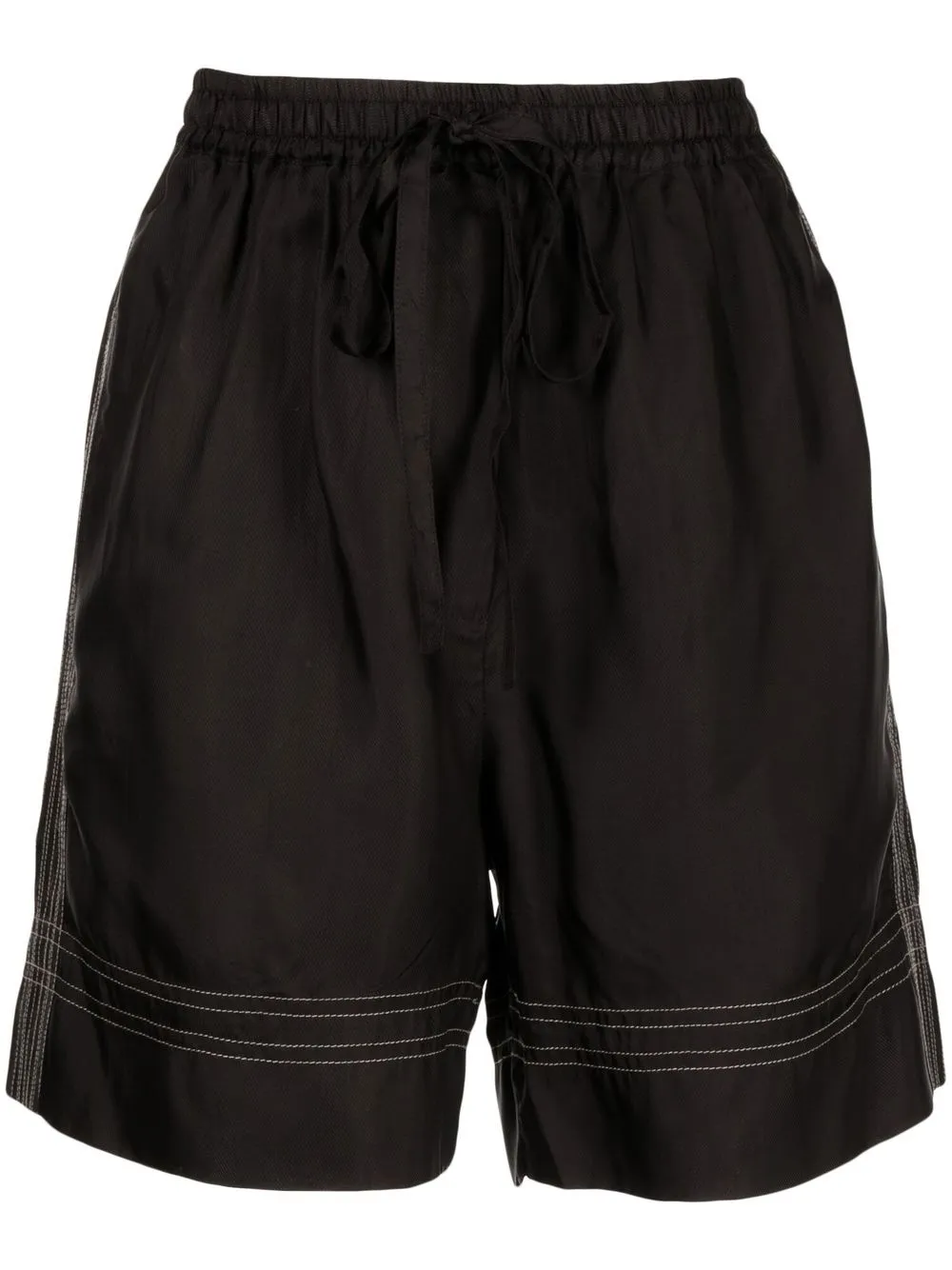 

Lee Mathews shorts con detalles de costura - Negro