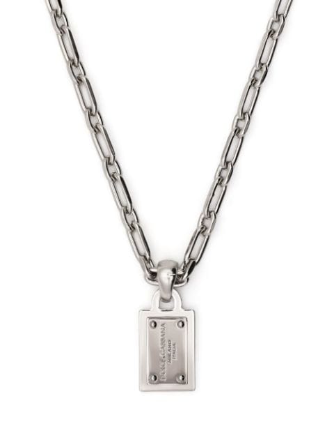 Dolce & Gabbana logo-pendant chain-link necklace
