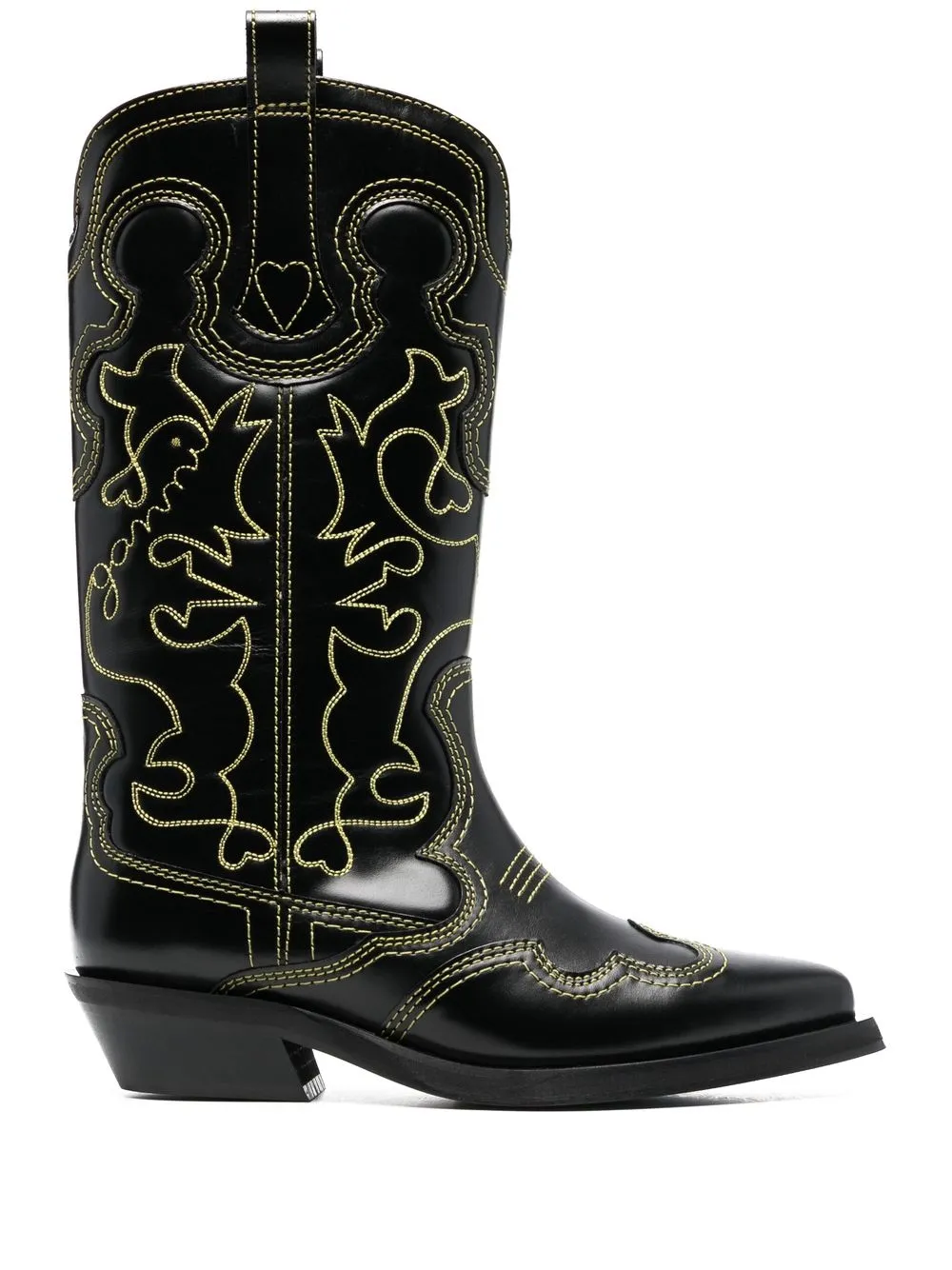 

GANNI embroidered Western boots - Black