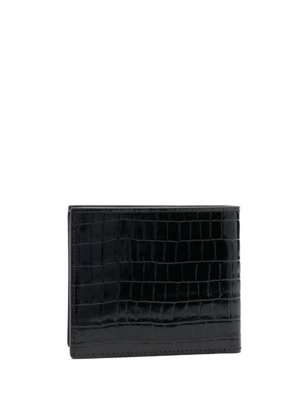 Saint Laurent crocodile-embossed Money Clip Wallet - Farfetch