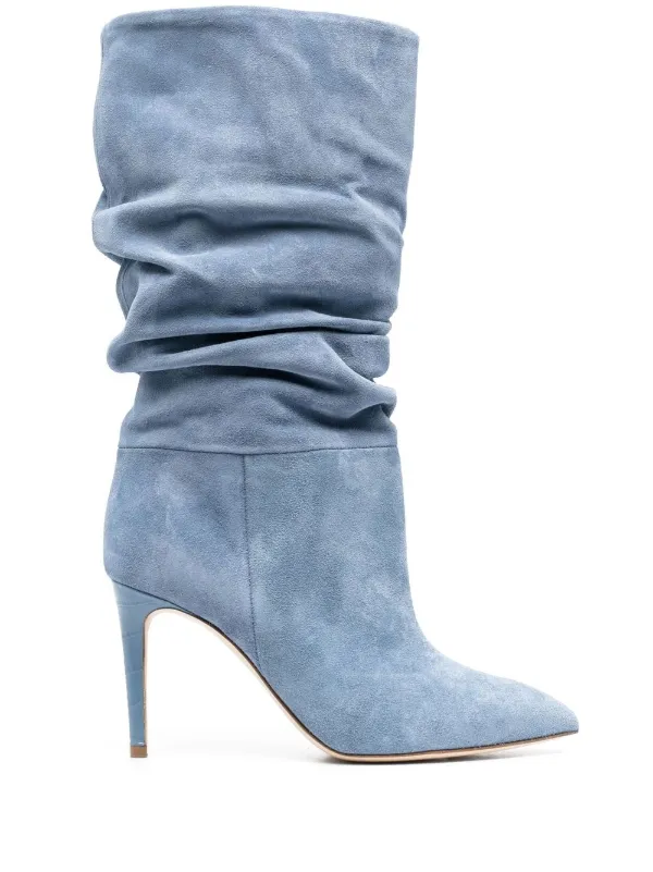 light blue suede boots