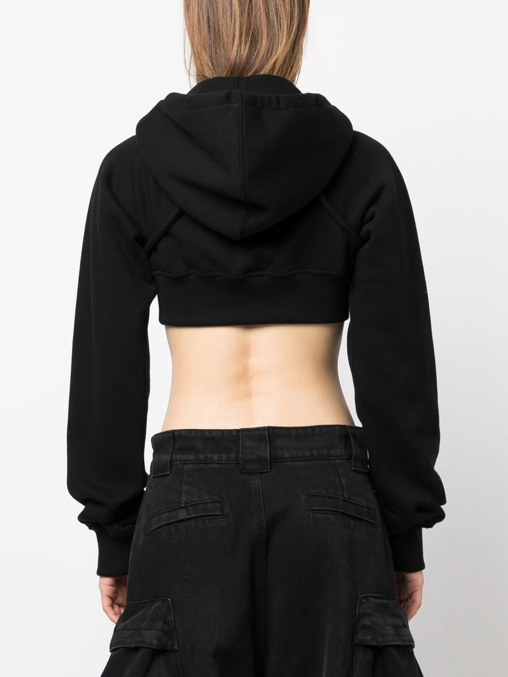 cropped zip-up hoodie