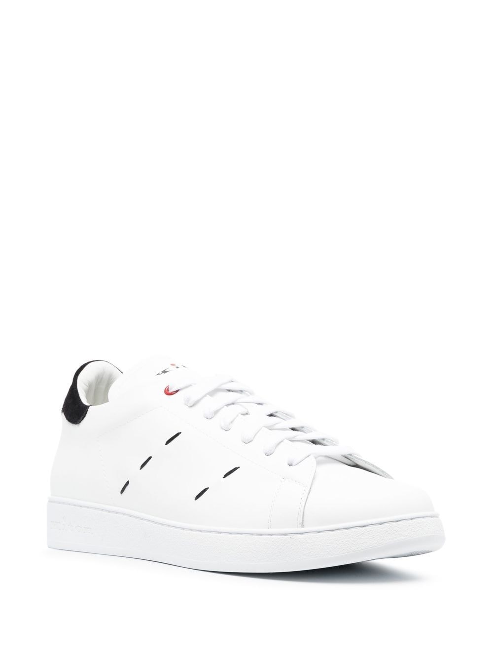 Kiton Sneakers met contrasterende stiksels - Wit