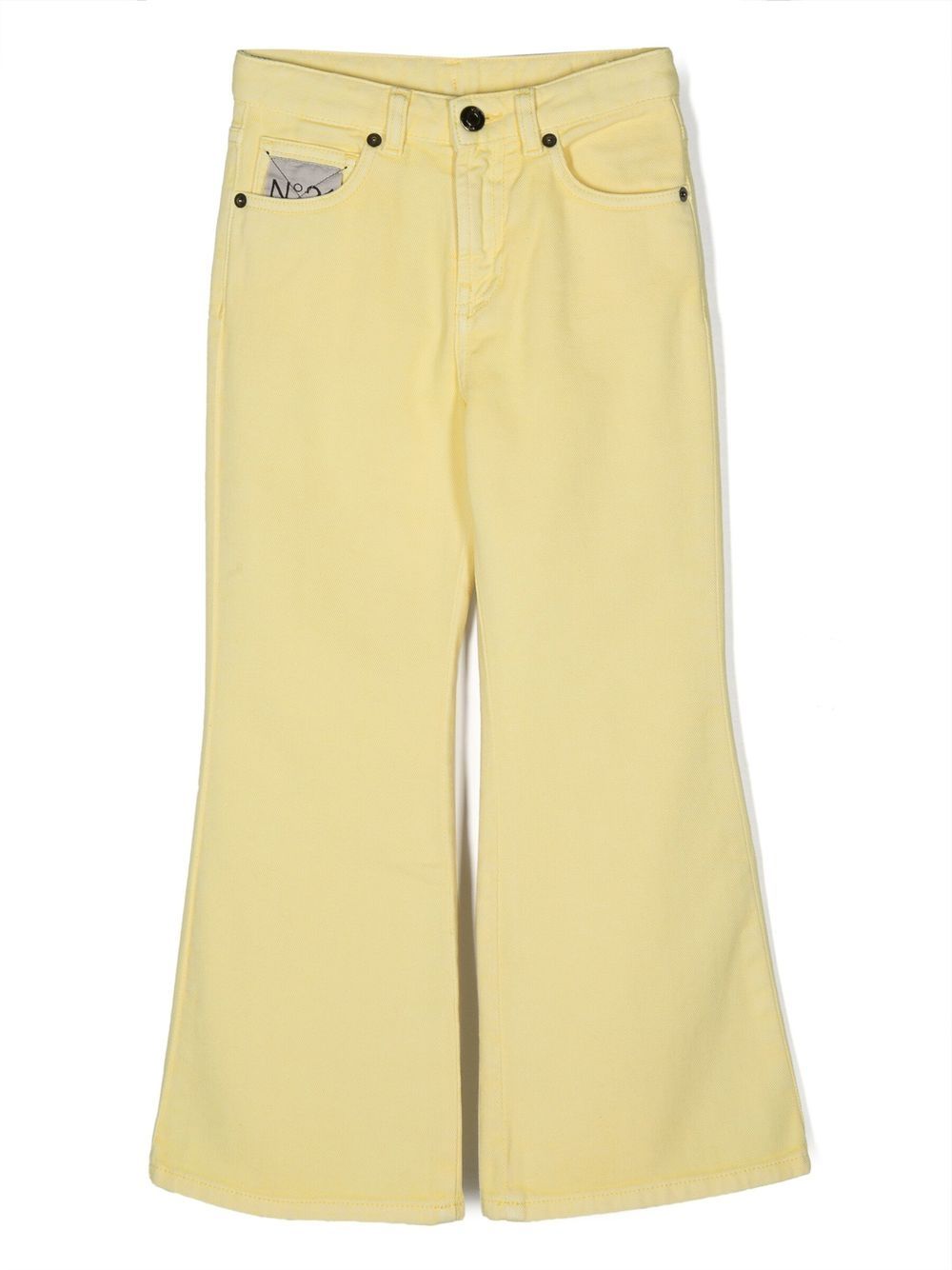 Nº21 Kids flared-leg cut trousers - Yellow