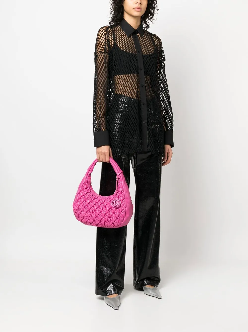 LIU JO Schoudertas met logopatch - Roze