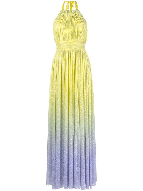 Elie Saab vestido de fiesta con cuello halter y lentejuelas