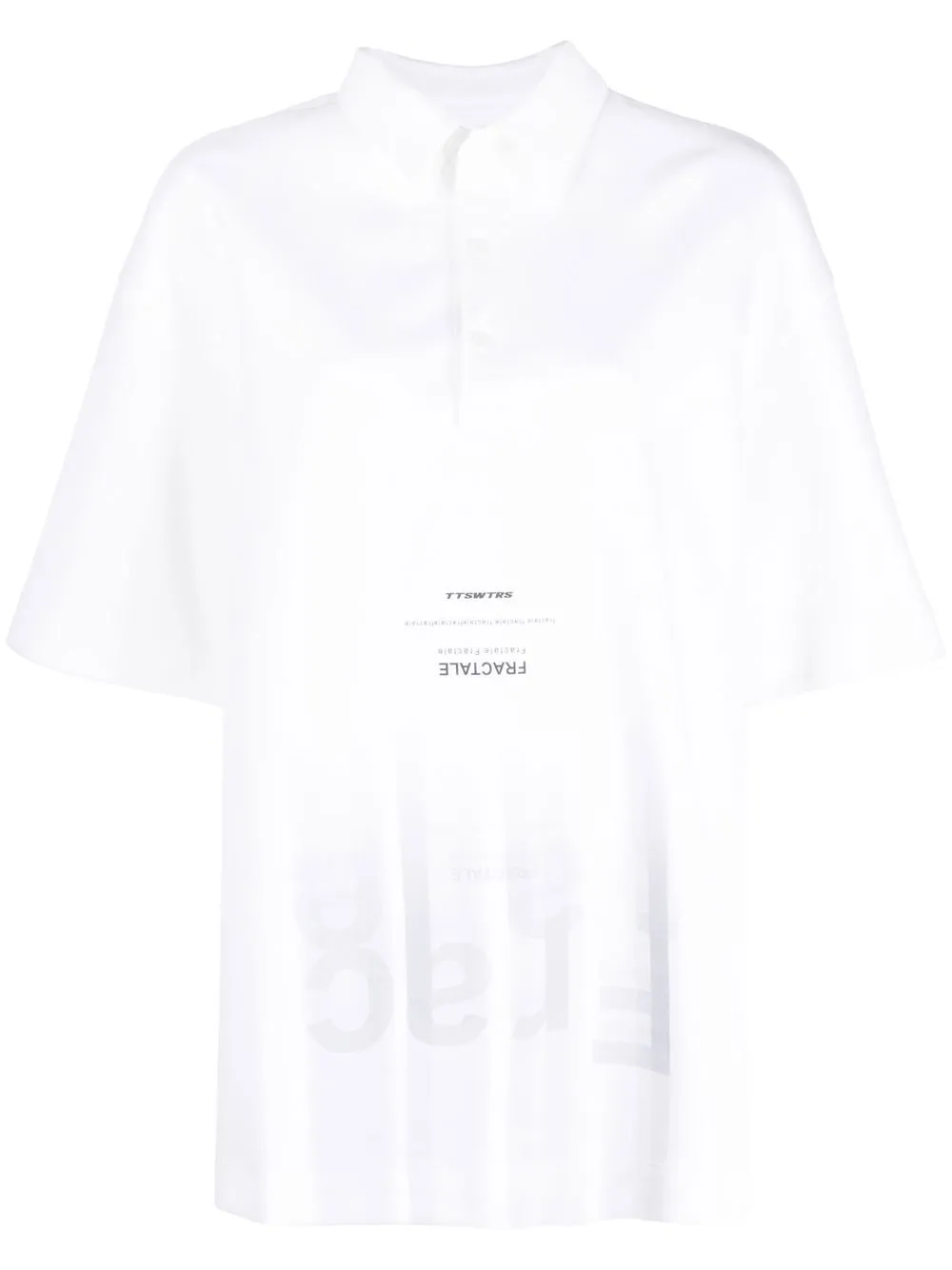 

TTSWTRS playera tipo polo con logo estampado - Blanco