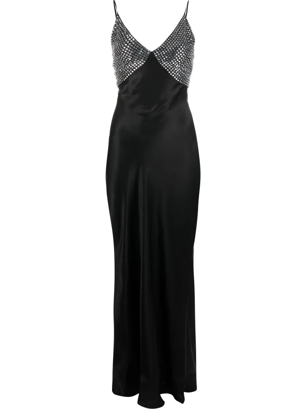 

De La Vali Moody crystal silk gown - Black