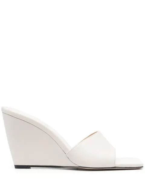 Wandler square-toe 950mm heeled mules