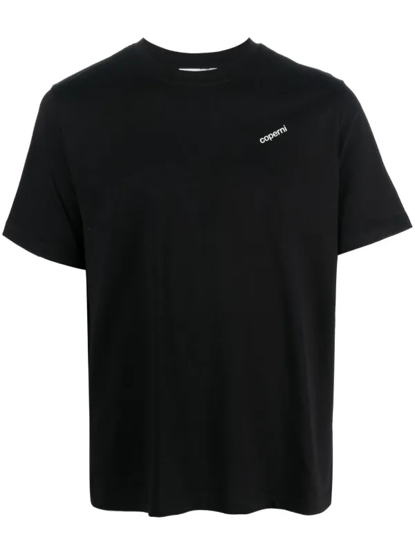 Coperni Embroidered-logo Short-sleeve T-shirt in Black