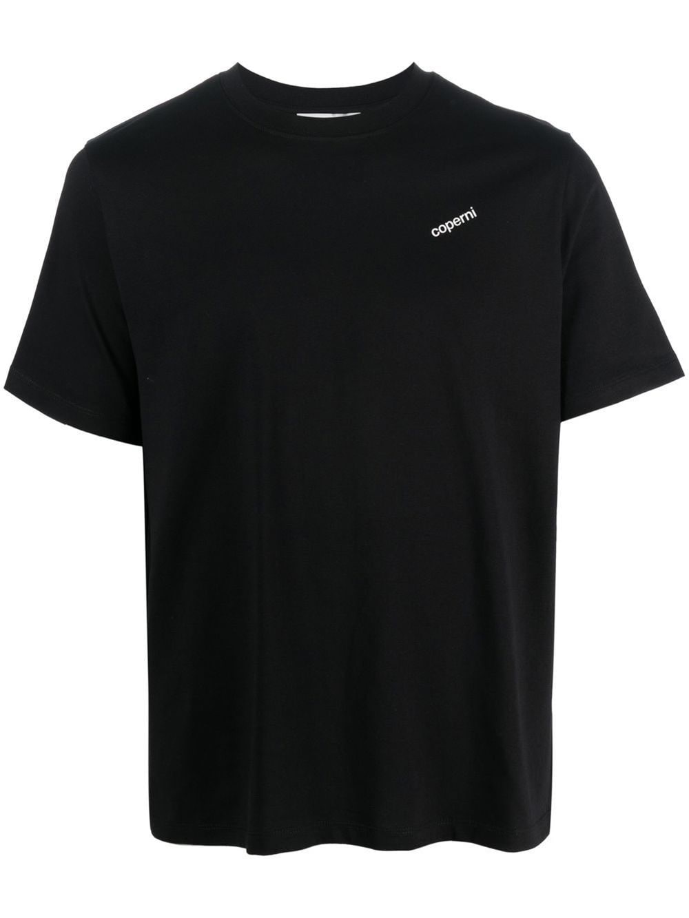Shop Coperni Embroidered-logo Short-sleeve T-shirt In Black