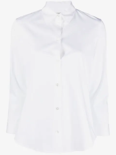 The Row crop-sleeve shirt