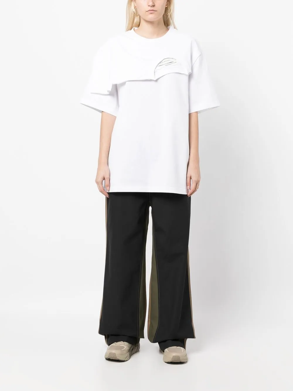 Feng Chen Wang double-collar Detail T-shirt - Farfetch