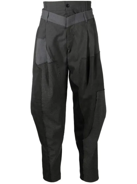 Feng Chen Wang layered-design tapered trousers