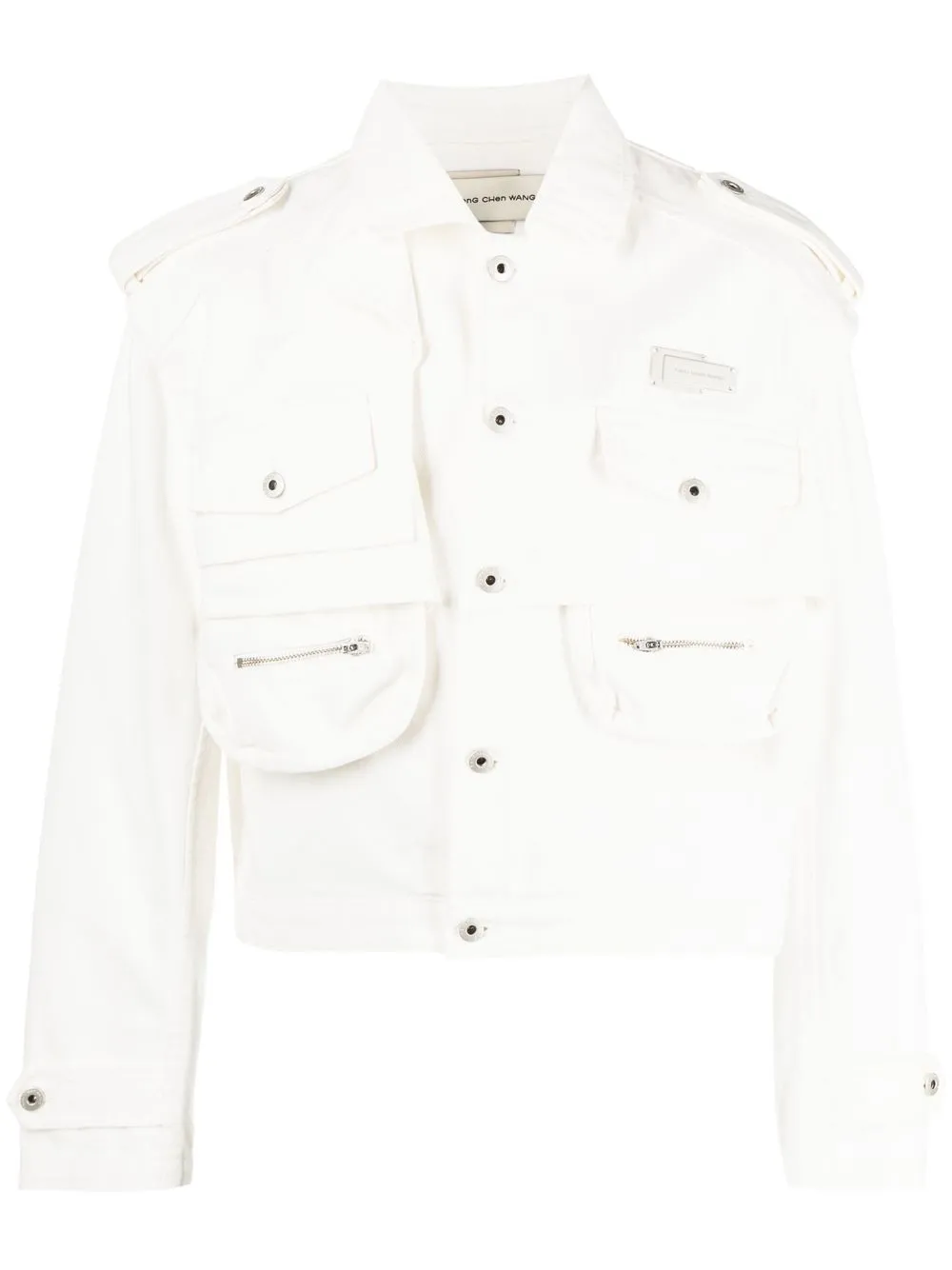 

Feng Chen Wang deconstructed denim jacket - White