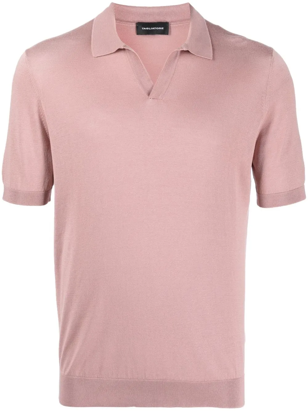 

Tagliatore short-sleeved silk polo shirt - Pink