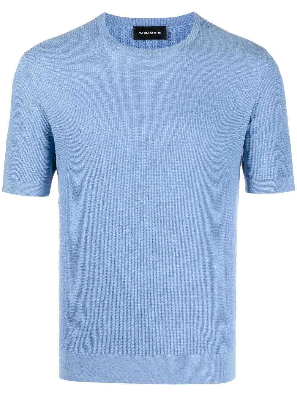 

Tagliatore waffle-knit silk T-shirt - Blue