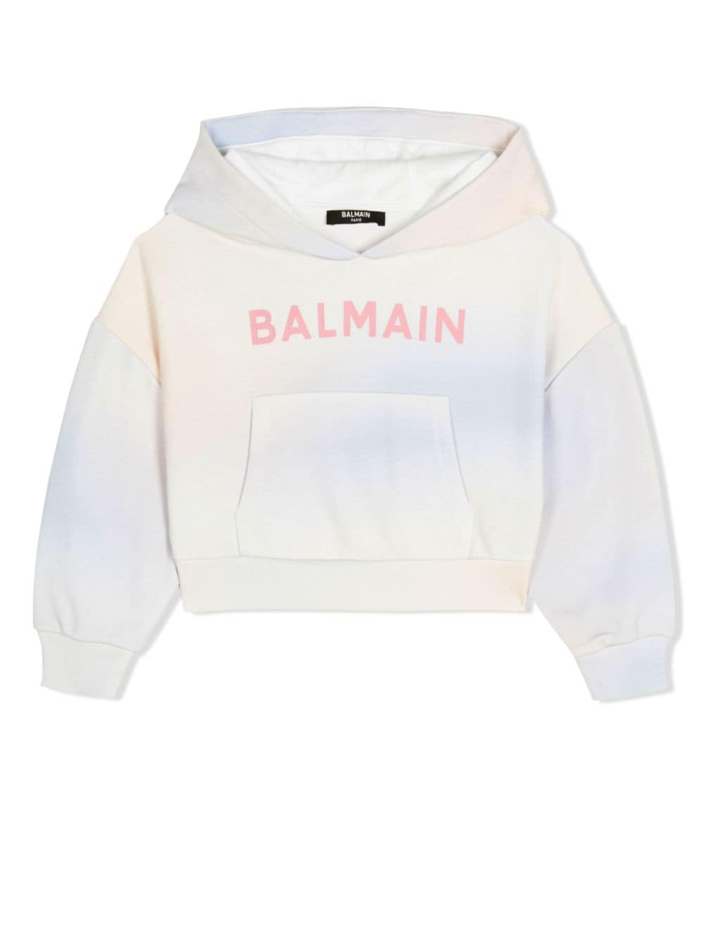Balmain Kids tie-dye logo-print hoodie - Neutrals