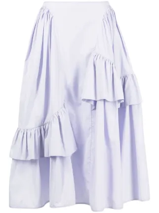 Cecilie Bahnsen ラッフルスカート Cecilie Bahnsen ラッフル スモックトップ | ブラウン | FARFETCH JP