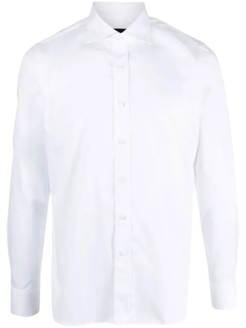Tagliatore cutaway-collar cotton shirt 