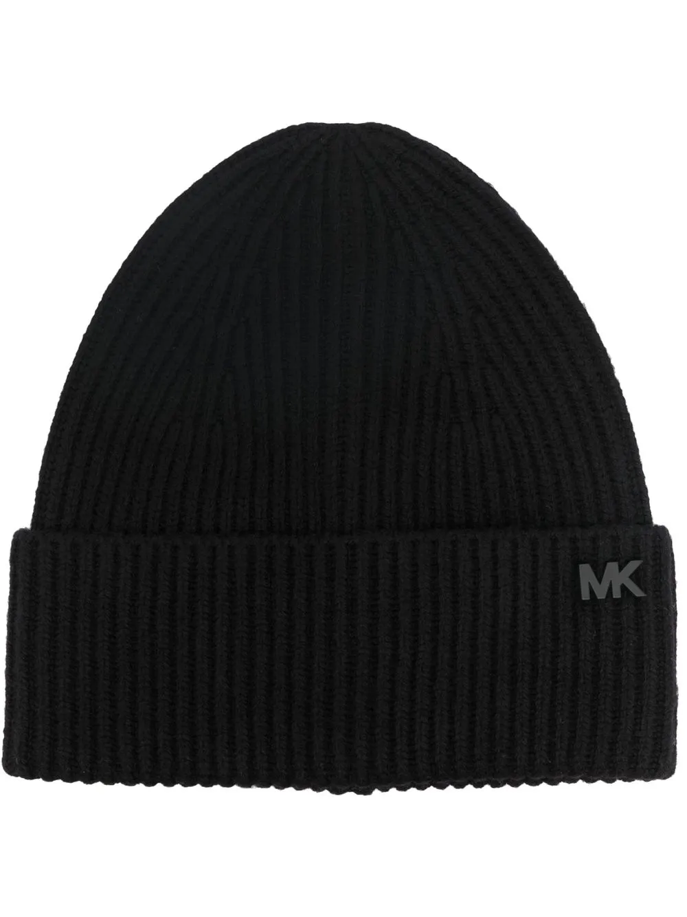 

Michael Kors logo-lettering knitted beanie - Black