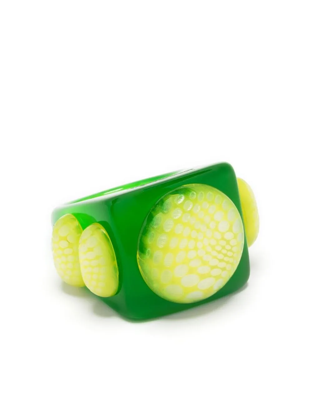 

Jean Paul Gaultier two-tone appliqué ring - Green