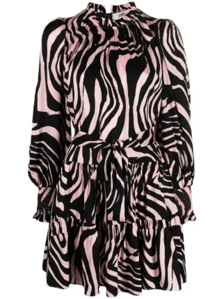 DVF Diane Von Furstenberg wave print Mini Dress Farfetch