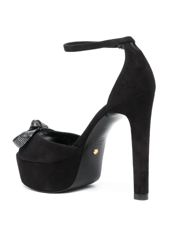 Stuart Weitzman Discoplatform 130mm bow-detail Sandals