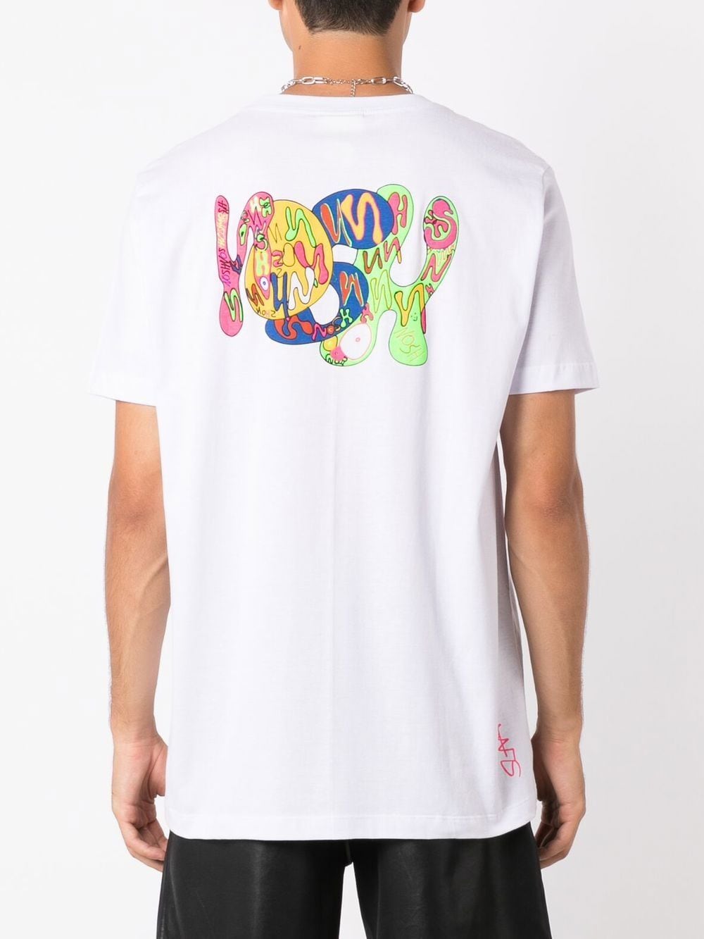 Shop Amir Slama Nosh-print T-shirt In White