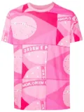 Amir Slama patchwork flag-print T-shirt - Pink