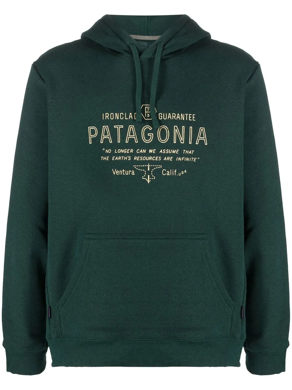 

Patagonia hoodie con logo estampado - Verde