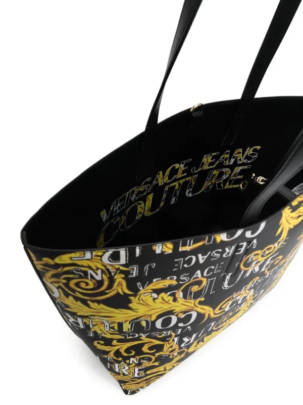 Versace Jeans Couture logo-print Tote Bag | Black | FARFETCH