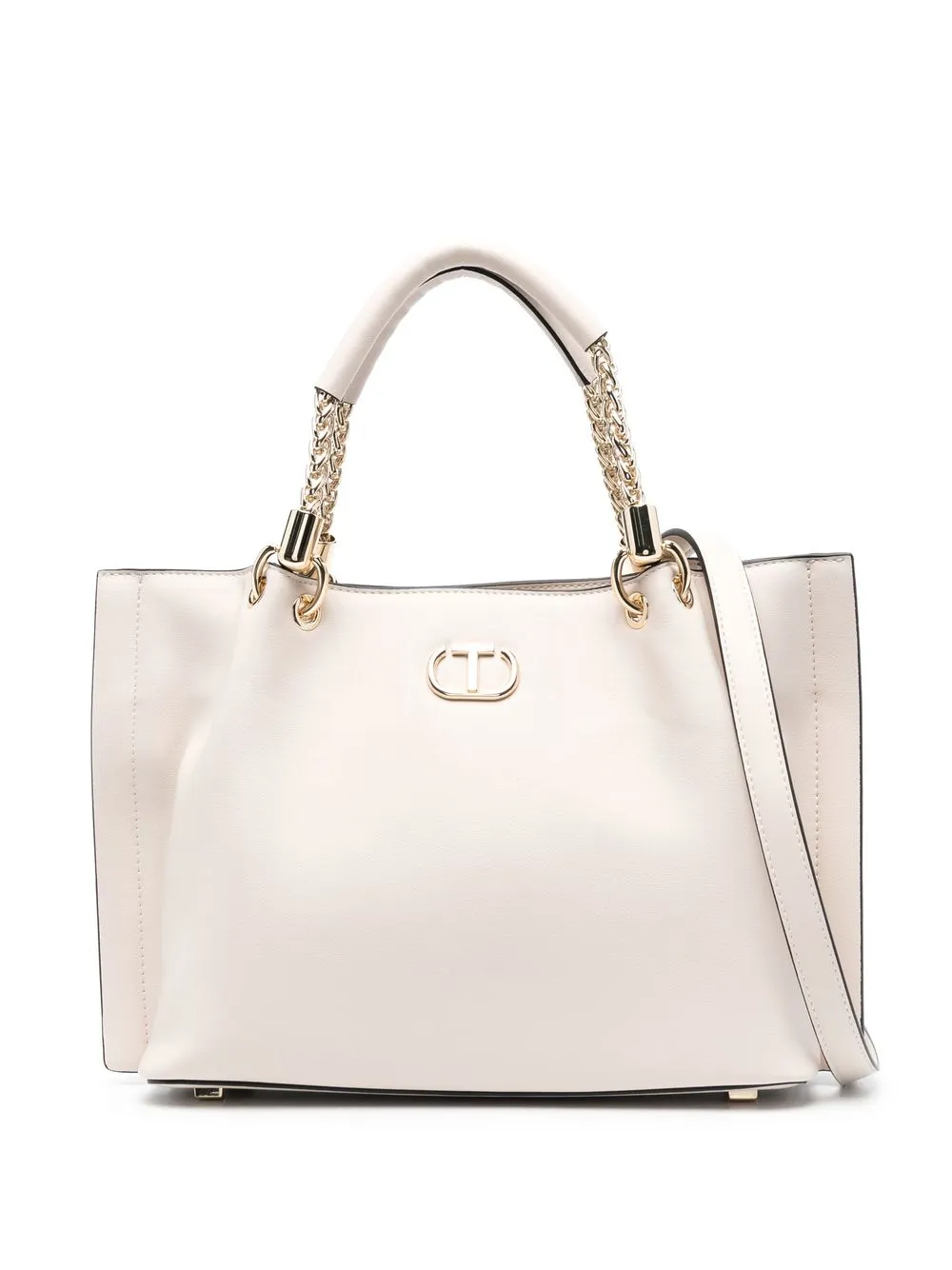 

TWINSET tote con placa del logo - Neutro