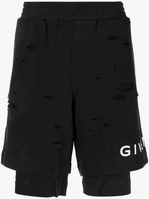 Givenchy logo-print track shorts 