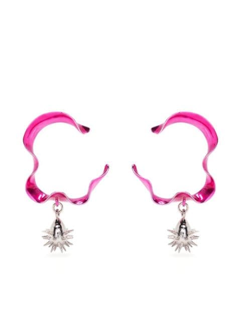 Hugo Kreit charm-detail hoop earrings
