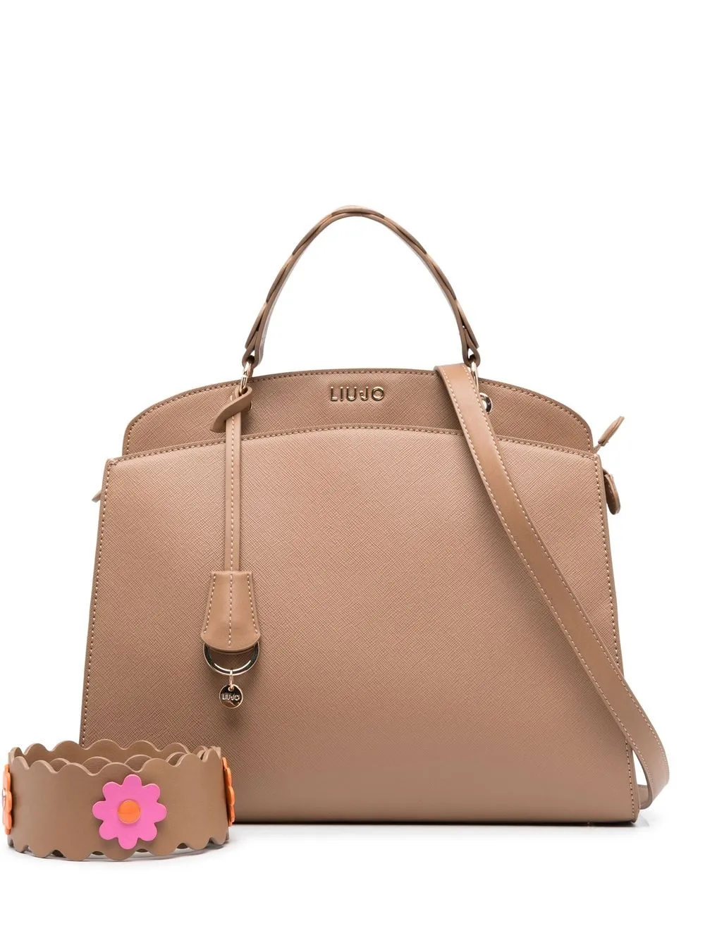 

LIU JO floral-appliqué tote bag - Neutrals