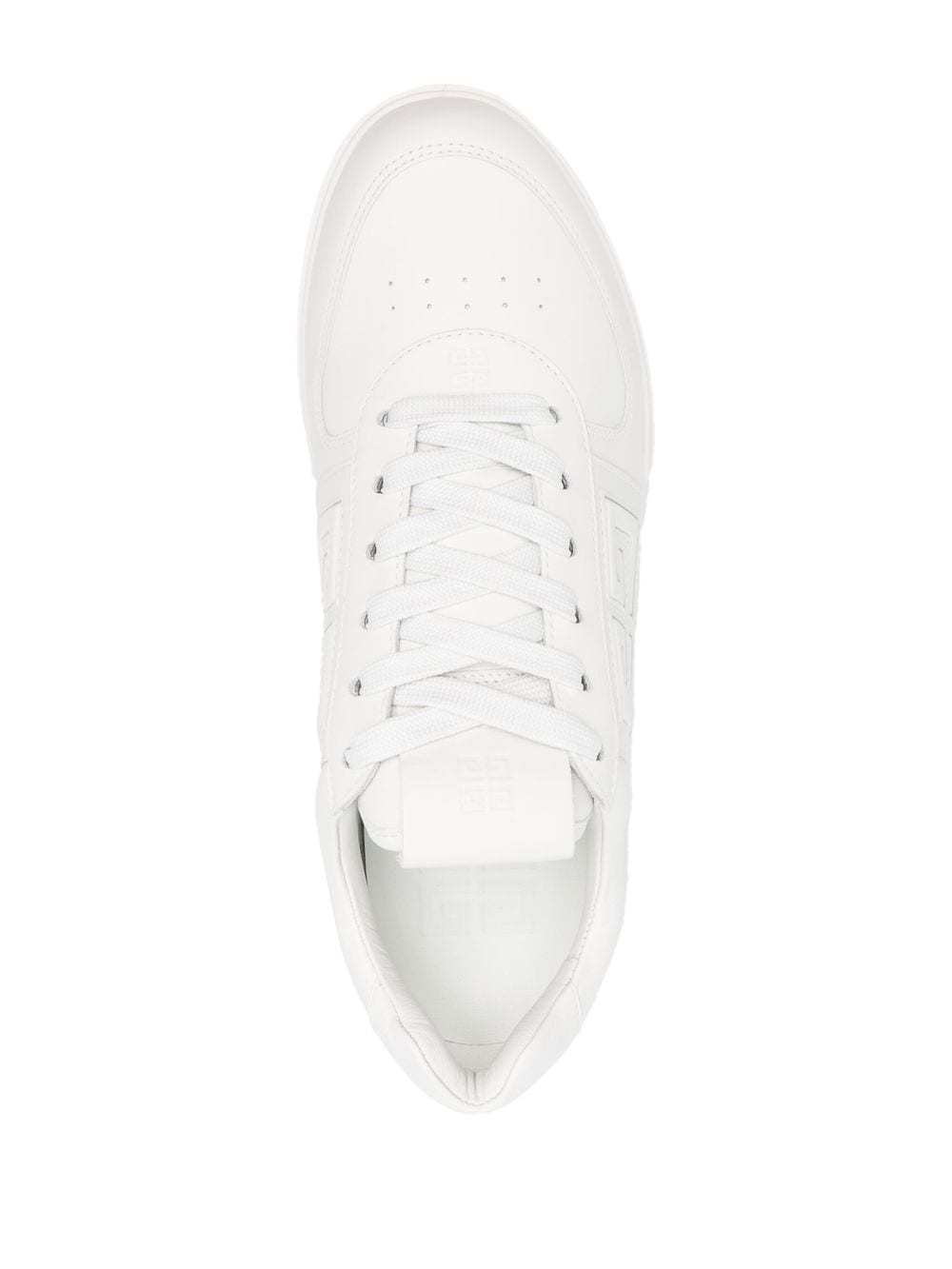 Shop Givenchy White G4 Leather Low-top Sneakers