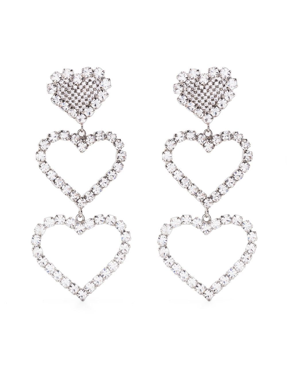 Alessandra Rich crystal-embellished Heart Earrings - Farfetch