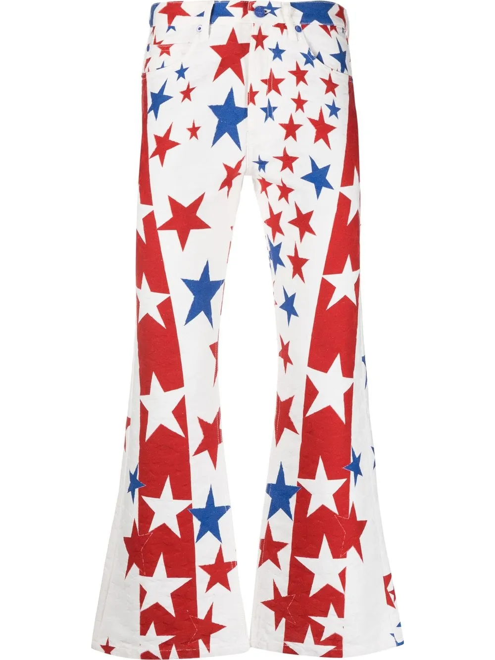 

ERL star-print boot-cut trousers - White