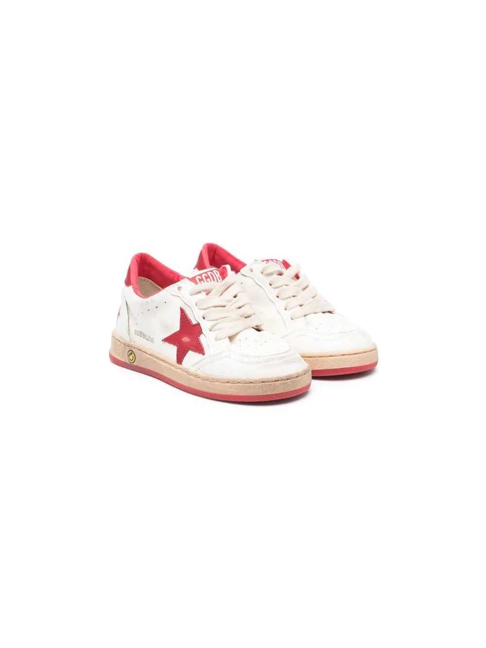 

Golden Goose Kids tenis con parche de estrella - Blanco