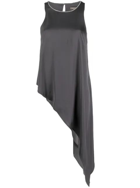 Peserico asymmetric-hem sleeveless blouse