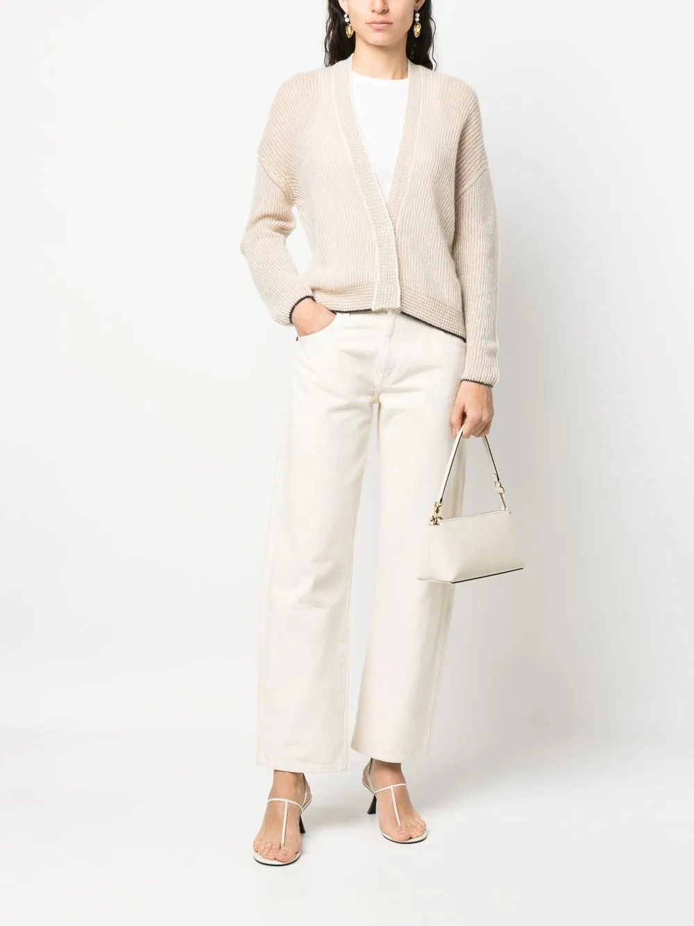 Peserico Vest met lange mouwen - Beige