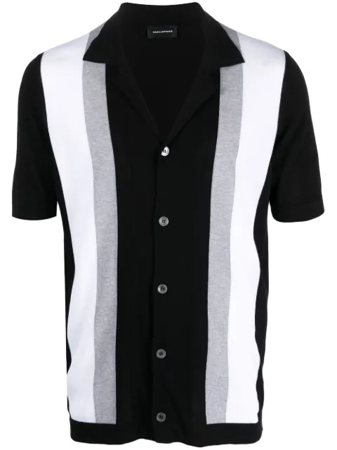 Tagliatore colour-panneled cotton shirt