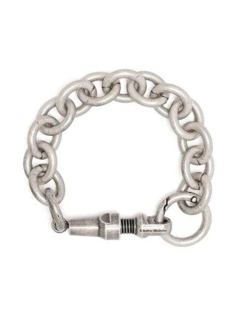 A BETTER MISTAKE logo-engraved chain-link bracelet